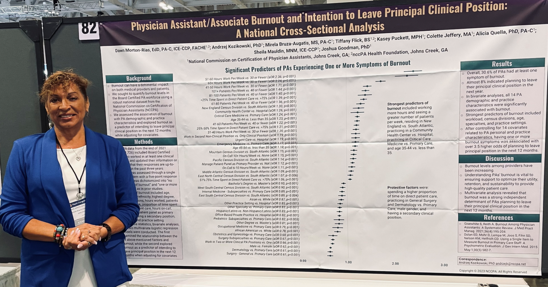 NCCPA presented a research poster on PA burnout at Psych Congress 2023